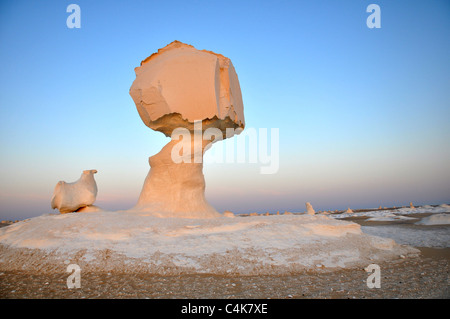 Landschaft der berühmten weißen Wüste in Ägypten Stockfoto