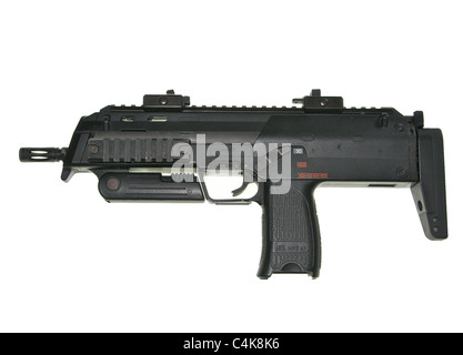 Die MP7 ist eine deutsche Maschinenpistole von Heckler & Koch (H & K) hergestellt und für die 4.6x30mm Patrone gekammert. Stockfoto