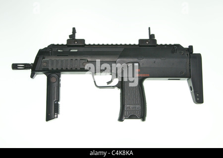 Die MP7 ist eine deutsche Maschinenpistole von Heckler & Koch (H & K) hergestellt und für die 4.6x30mm Patrone gekammert. Stockfoto