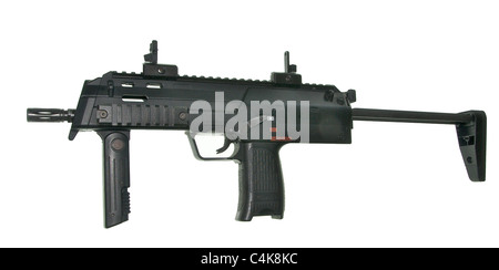 Die MP7 ist eine deutsche Maschinenpistole von Heckler & Koch (H & K) hergestellt und für die 4.6x30mm Patrone gekammert. Stockfoto