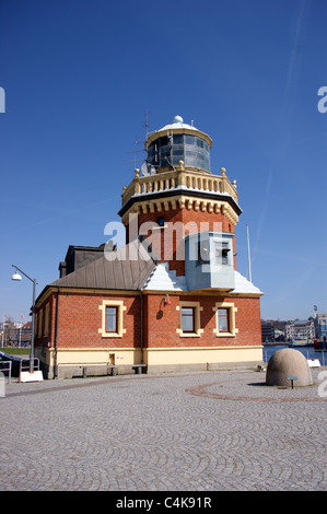 Hafen Sie Leuchtturm und ehemalige Lotsenstation, Helsingborg, Schweden Stockfoto