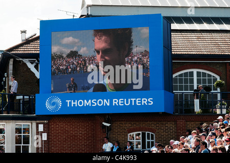 Aegon Championships 2011 - Queens Mens Single Tennis Finale; Andy Murray schlägt Jo-Wilfried Tsonga Frankreichs. Juni 2011. Stockfoto