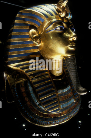 Totenmaske des Tutanchamun in Kairo Museum 1341 – 1323 v. Chr. Stockfoto