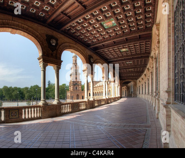 ES - Andalusien: Sevillas berühmten Plaza de Espana Stockfoto