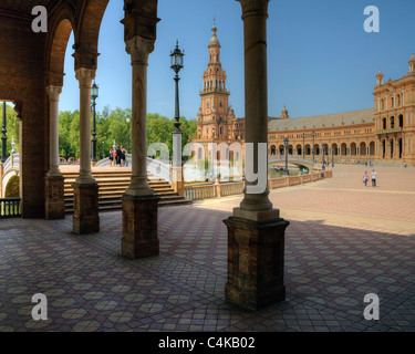 ES - Andalusien: Sevillas berühmten Plaza de Espana Stockfoto