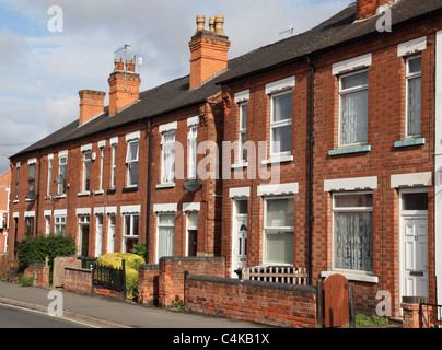 Reihenhäuser in Arnold, Nottingham, England, UK Stockfoto