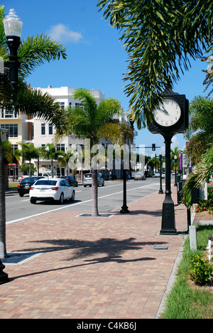 Innenstadt von Punta Gorda, FL. Punta Gorda ist der County Seat von Charlotte County. Stockfoto