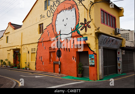 Bunte Haus in Melaka, Malaysia Stockfoto