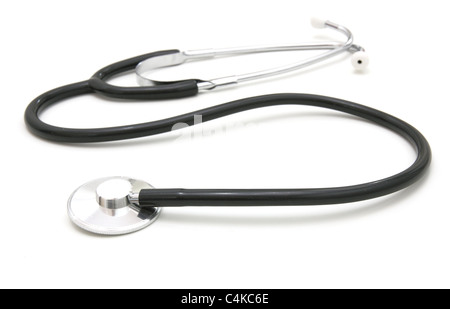 Die medizinische Stetoskop auf weißem Hintergrund Stockfoto