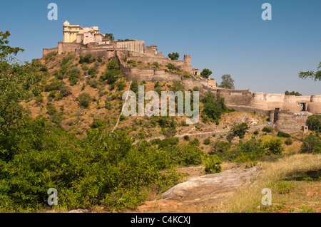 Kumbhalgarh Fort, Rajasthan Zustand, Indien, Asien Stockfoto