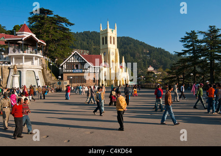 Kirche St. Micheals, Shimla, Nordwest-Himalaya, Himachal Pradesh, Indien, Asien, Stockfoto