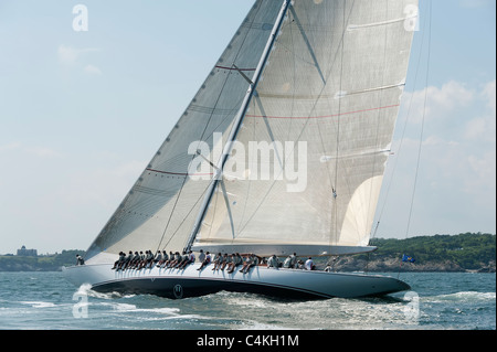 J-Klasse Yachten Racing Stockfoto