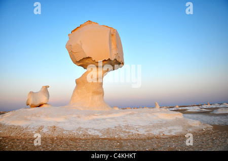 Landschaft der berühmten weißen Wüste in Ägypten Stockfoto