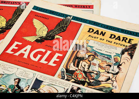 Original Vintage British "Eagle" Comic, mit Dan Dare (Ausgabe Nr. 32 vom 17. November 1950) Stockfoto