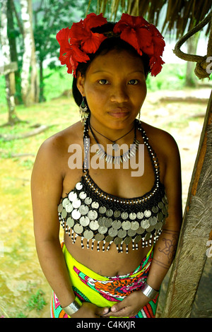 Embera Gemeinschaften sind in dieser Wildnis Grenze verstreut in den Nationalparks, einschließlich 318.000 Hektar großen Chagres weitgehend geschützt Stockfoto