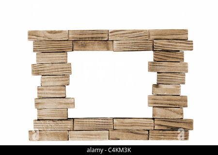 Eine hölzerne Bilderrahmen perfekt für Ihr eigenes Bild, um eine personalisierte Bilderrahmen einfügen. Ideal für Geschenke Stockfoto