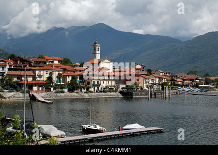 Feriolo di Baveno Seepromenade und Hafen Stockfoto