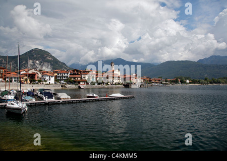 Feriolo di Baveno Seepromenade und Hafen Stockfoto