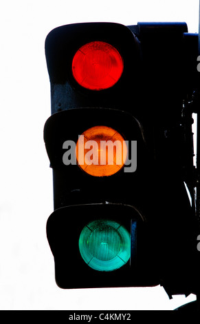 Ungewöhnliche Signal am Ampel, Paris, Frankreich, Europa Stockfoto