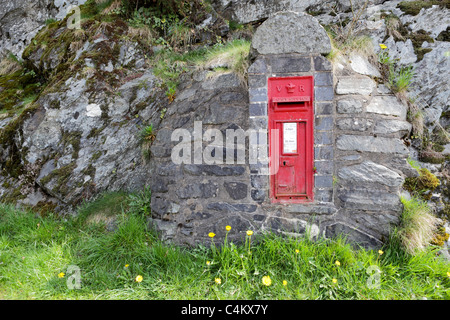 RED LETTER BOX, ein Relikt aus der Viktorianischen Zeit, diese besondere Form der Briefkästen wurden in ländlichen und abgelegenen Gebieten gefunden werden. Stockfoto