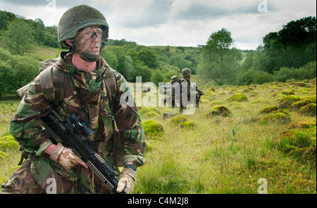 TA-Soldaten, die Ausbildung auf dem Truppenübungsplatz Sennybridge in Wales Stockfoto