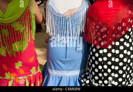 Frauen in Schals und Kleider Spanien Stockfoto