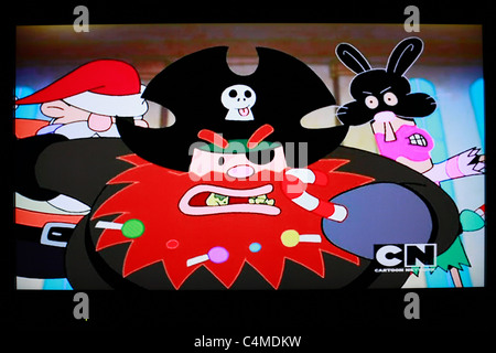 Screenshot von einem Zeichentrickfilm-TV-Programm Stockfoto