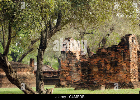 Wat Phra Ram Tempelruinen alte Khmer im Park, Ayutthaya, thailand Stockfoto