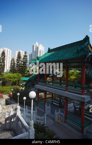 Gärten der Sik Sik Yuen Tempel, Wong Tai Sin, Kowloon, Hong Kong, China Stockfoto