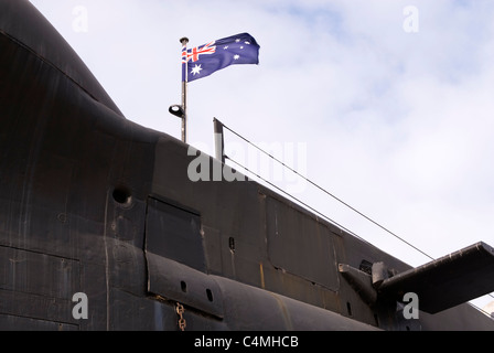 HMAS Öfen u-Boot, Western Australian Maritime Museum, Victoria Quay, Fremantle, Western Australia. Stockfoto