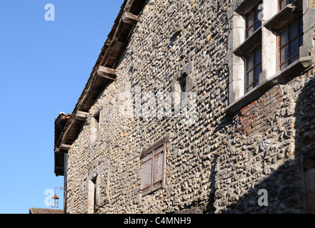 Typische Altbauten Rues des Rondes Perouges Burgund Frankreich Stockfoto