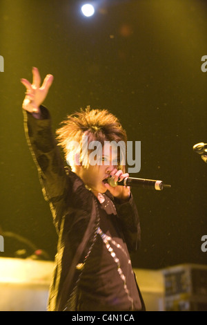 Japanische Sängerin Miyavi führen auf das Konzert in Budapest, Ungarn, 2009.10.01 Stockfoto