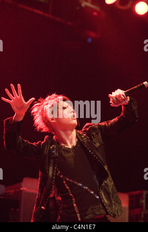 Japanische Sängerin Miyavi führen auf das Konzert in Budapest, Ungarn, 2009.10.01 Stockfoto