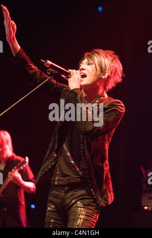 Japanische Sängerin Miyavi führen auf das Konzert in Budapest, Ungarn, 2009.10.01 Stockfoto