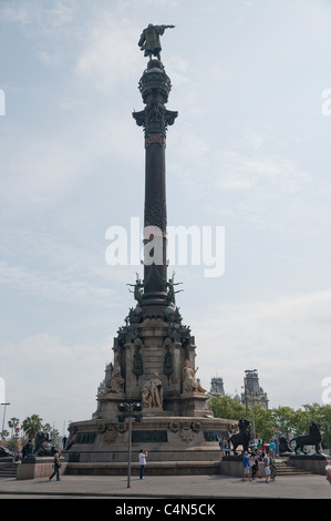 Columbus-Spalte, Barcelona, Spanien Stockfoto