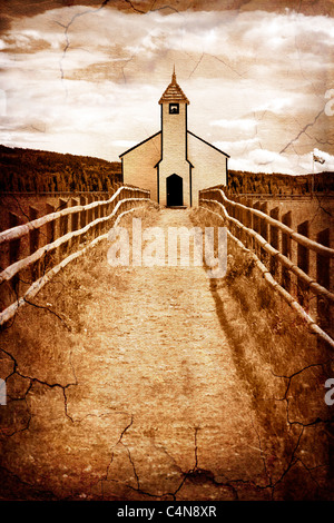 McDougall Memorial United Church in der Nähe von Morley, Alberta, Kanada. Stockfoto