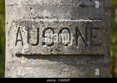 Château Ausone Weinberg in St. Emilion in Bordeaux Weinregion Frankreichs Stockfoto