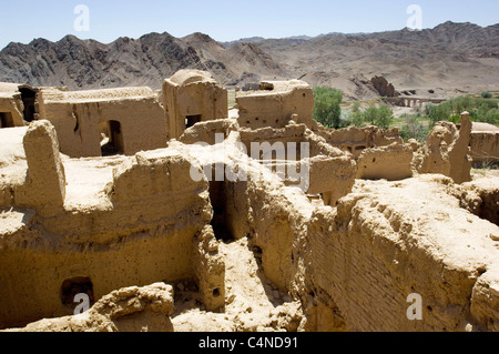 Kharanagh, verlassene Schlamm Dorf in der Wüste, Iran Stockfoto