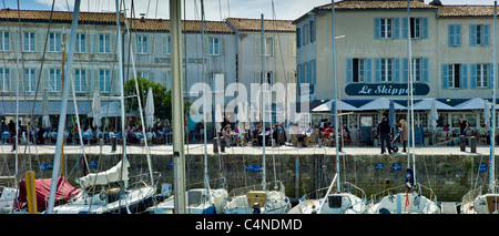 Hafen Sie Szene Quai Job Foran, St Martin de Ré auf Ile de Ré in Frankreich Stockfoto