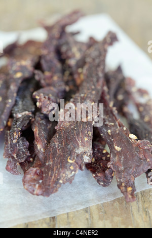 Südafrikanische Biltong Stockfoto