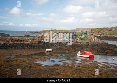 Ebbe am Pier und Steg am Croig, Dervaig, Isle of Mull, Argyll, Schottland.  SCO 7241 Stockfoto