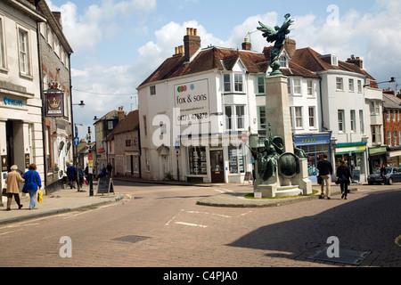 Kriegerdenkmal, Lewes Stadtzentrum, East Sussex, England Stockfoto