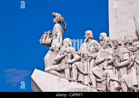 Denkmal der Entdeckungen (Detail), liegt am nördlichen Ufer des Tejo in Belem Gegend von Lissabon, Portugal Stockfoto