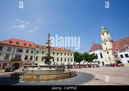 Hauptplatz, Altstadt, Bratislava, Slowakei Stockfoto