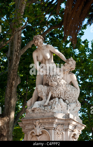 Brunnen auf Brsalje Terrasse, Dubrovnik, Kroatien Stockfoto