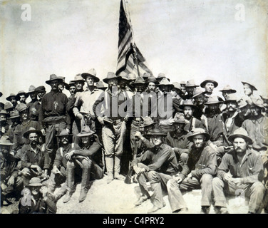 Oberst Roosevelt und seine Rough Riders Stockfoto