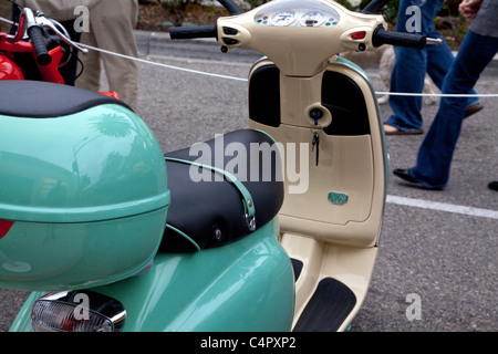 Oldtimer-italienische Motorräder im Jahr 2011 Rodeo Drive Concours d ' Elegance Stockfoto