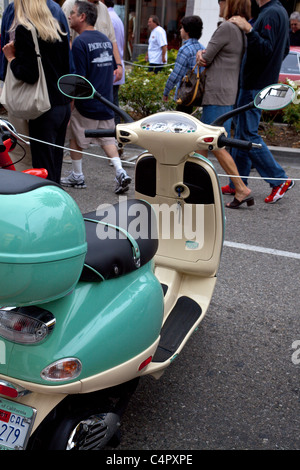 Oldtimer-italienische Motorräder im Jahr 2011 Rodeo Drive Concours d ' Elegance Stockfoto