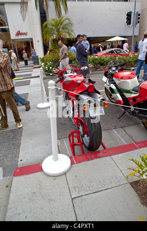 Oldtimer-italienische Motorräder im Jahr 2011 Rodeo Drive Concours d ' Elegance Stockfoto