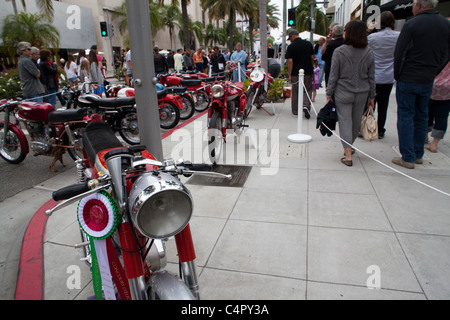 Oldtimer-italienische Motorräder im Jahr 2011 Rodeo Drive Concours d ' Elegance Stockfoto